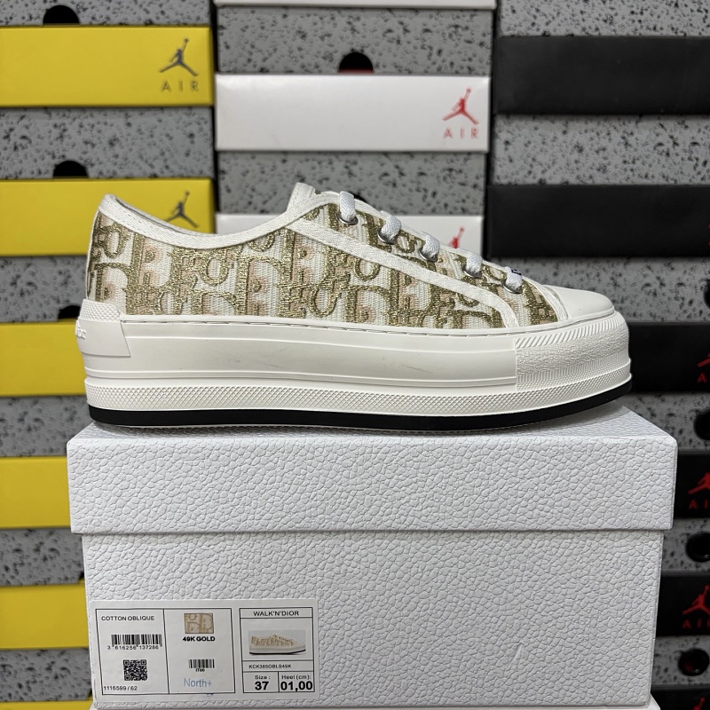 【YO Batch】 Walkn Oblique 35-40 厚底电绣金色