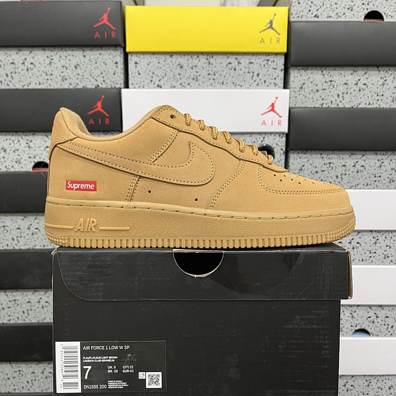 G Batch Supreme X NK AIR Force 1 Low Flax 空军一号联名 小麦色 DN1555-200