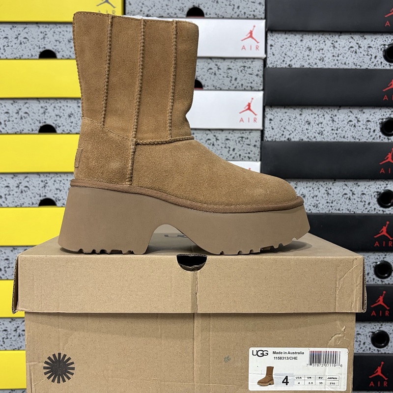 【YO Batch】Snow boots 雪地靴 渔人拉链高筒栗色 1158313 35-40