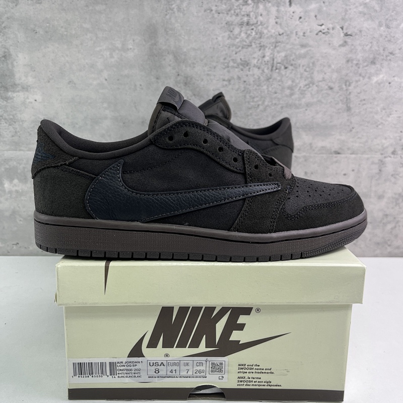 PK4.0 Budget Batch Travis Scott x Air Jordan 1 Low OG "Velvet Brown" 倒钩9.0 丝绒摩卡 DM7866-202