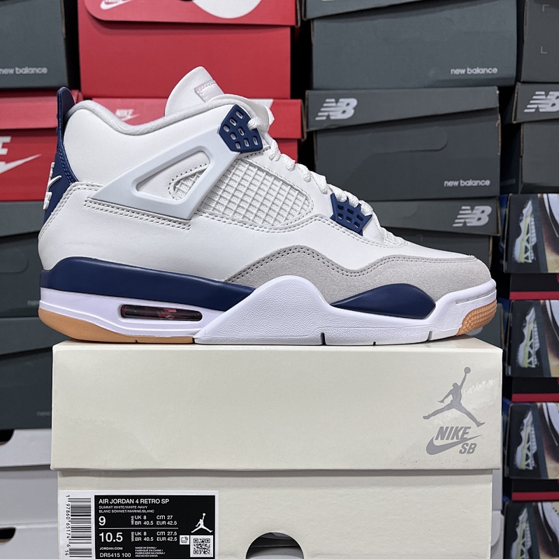 【GX Batch 】Nk SB x Air Jordan 4 "Navy" AJ4 乔4联名白蓝 DR5415-100 40-50.5