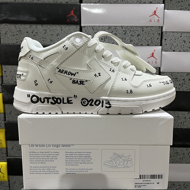 【LS Batch】S OFF-WHITE Out Of Office OW 36-47 07813 白色字母