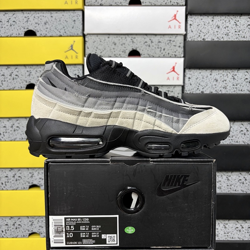 【GX】COMME DES GARCONS x NK Air Max 95 黑白灰 CU8406-101 40-48.5
