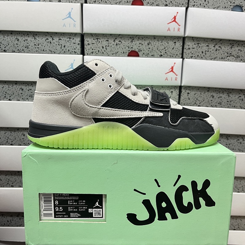 【PK Batch】Travis Scott x Jordan AJ Cut The Check TS倒钩联名魔术贴篮球鞋IH7971 001麻布夜光（40-47.5）