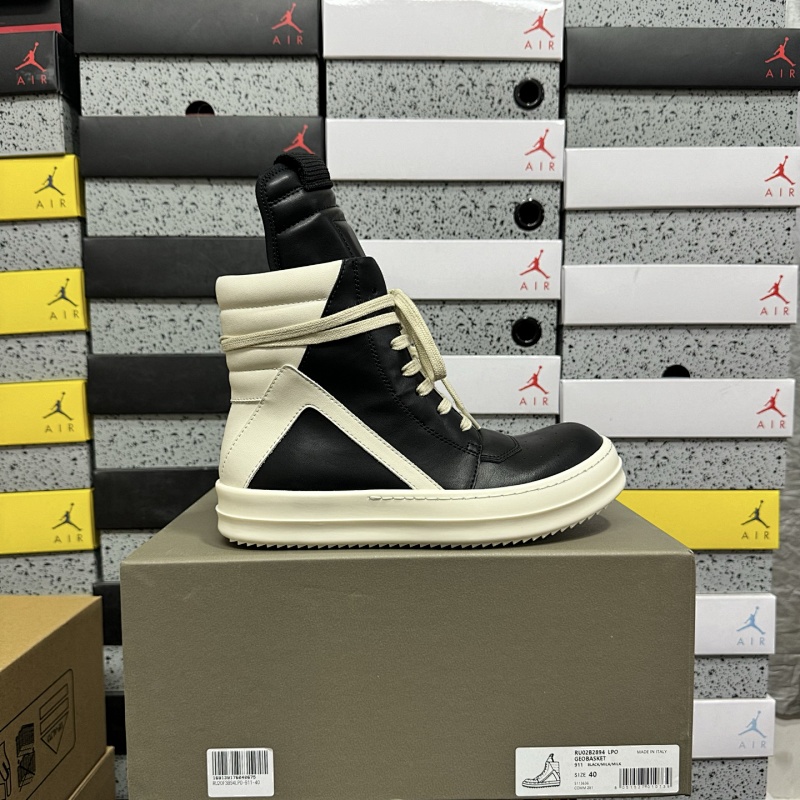 【GZ batch】RO / Rick Owens 瑞克·欧文斯（36-46）高帮倒三角黑白