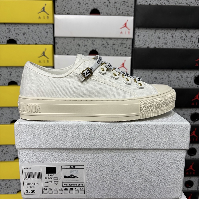 【YO Batch】 Walkn Oblique 35-40 薄底布面白色