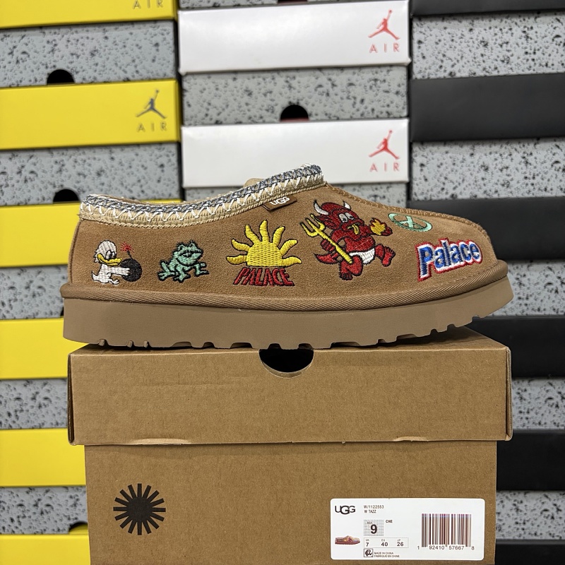 【TOP Batch】Snow boots 雪地靴 薄底民族风卡通刺绣栗色-2553 36-45