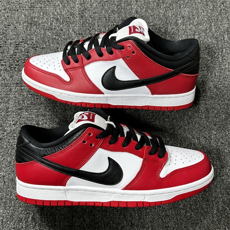 【M Batch 】NK SB Dunk Low 芝加哥黑白红 BQ6817-600