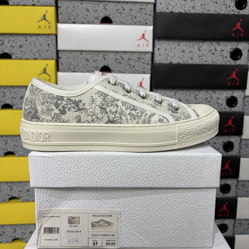 【YO Batch】 Walkn Oblique 35-40 薄底电绣灰虎