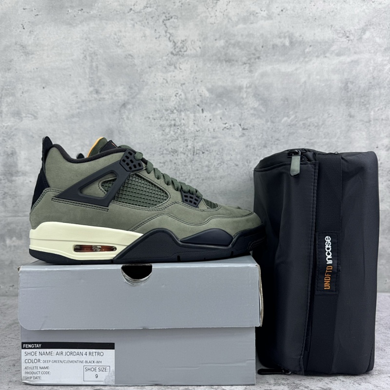 GX Batch Air Jordan 4 Retro "Undftd" AJ4 乔4麂皮军绿
