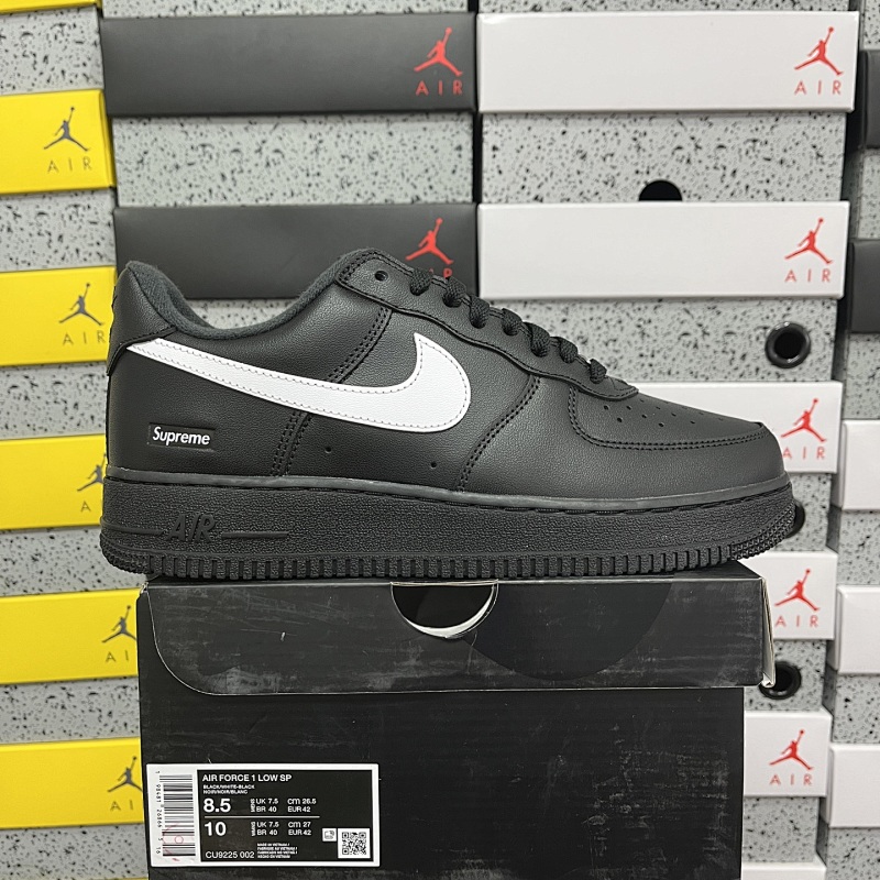 【G Batch】Air Force 1'07 Low 36-48.5 黑白 Supreme CU9225-002