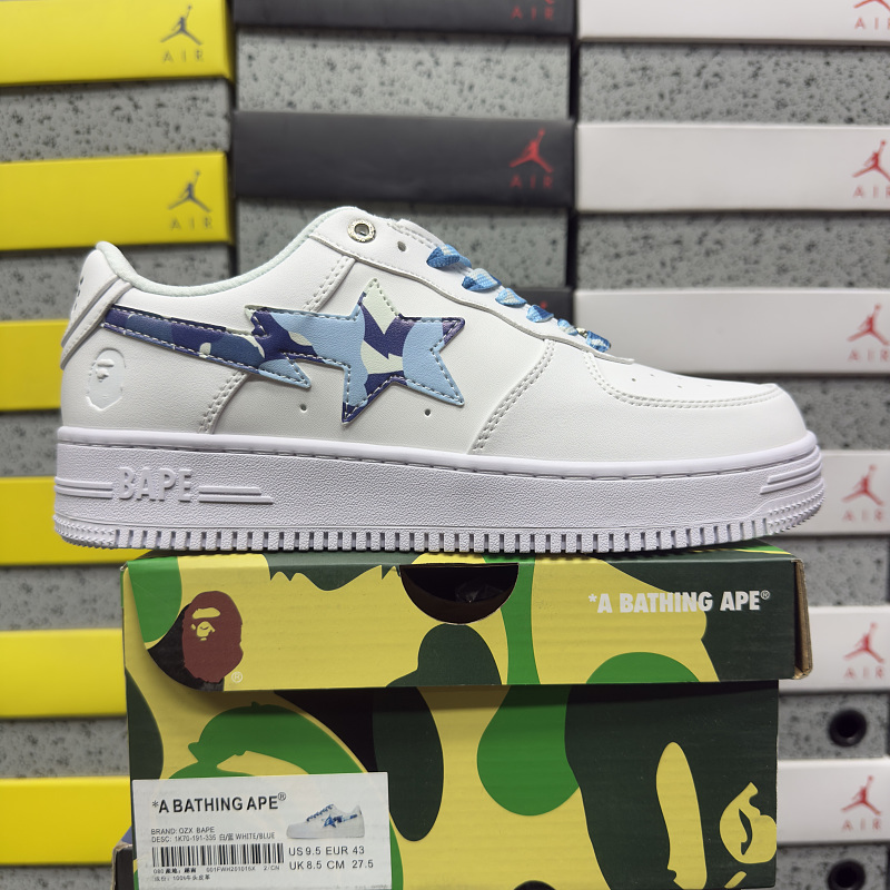 【WZ Batch】Bape 36-46 1K70-191-335 白/蓝
