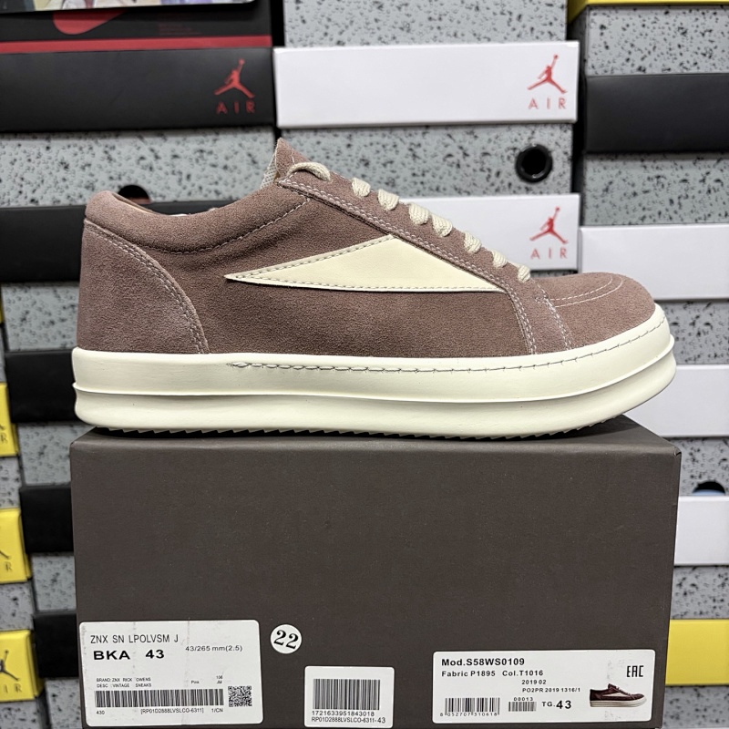 【OK Batch】Rick Owens Drkshdw 35-46 棕白麂皮