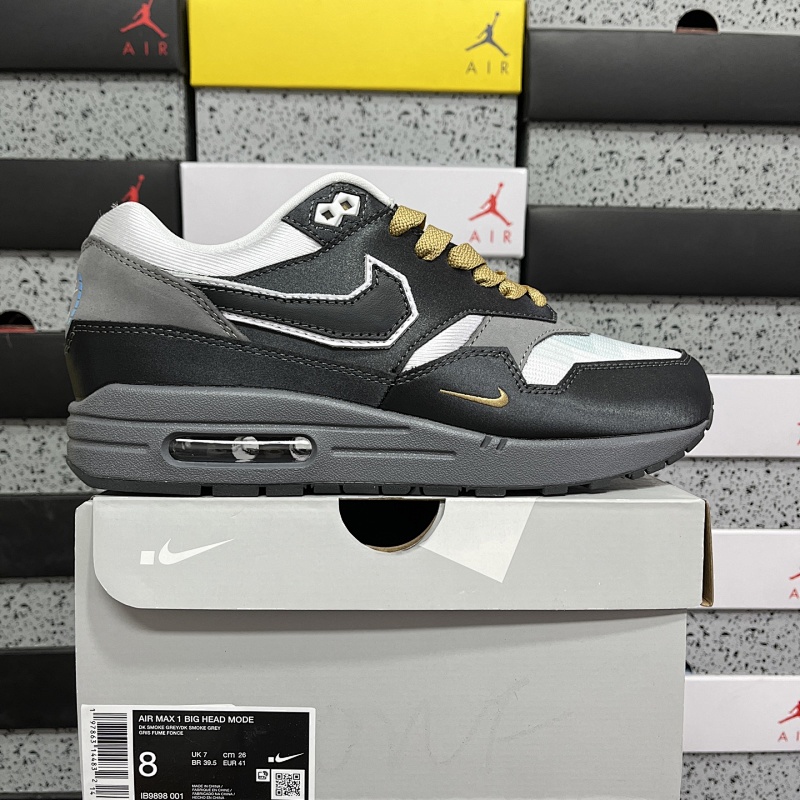 【OWF版】 SWOOSH x Air Max 1 "Big Head Mode" 黑灰色 IB9898 001 36-47.5
